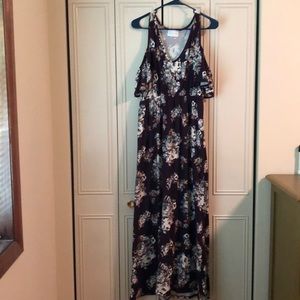 French Grey Maternity Dress Size Medium
